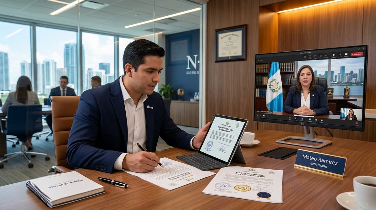 Trámites notariales y poderes consulares para guatemaltecos en Estados Unidos